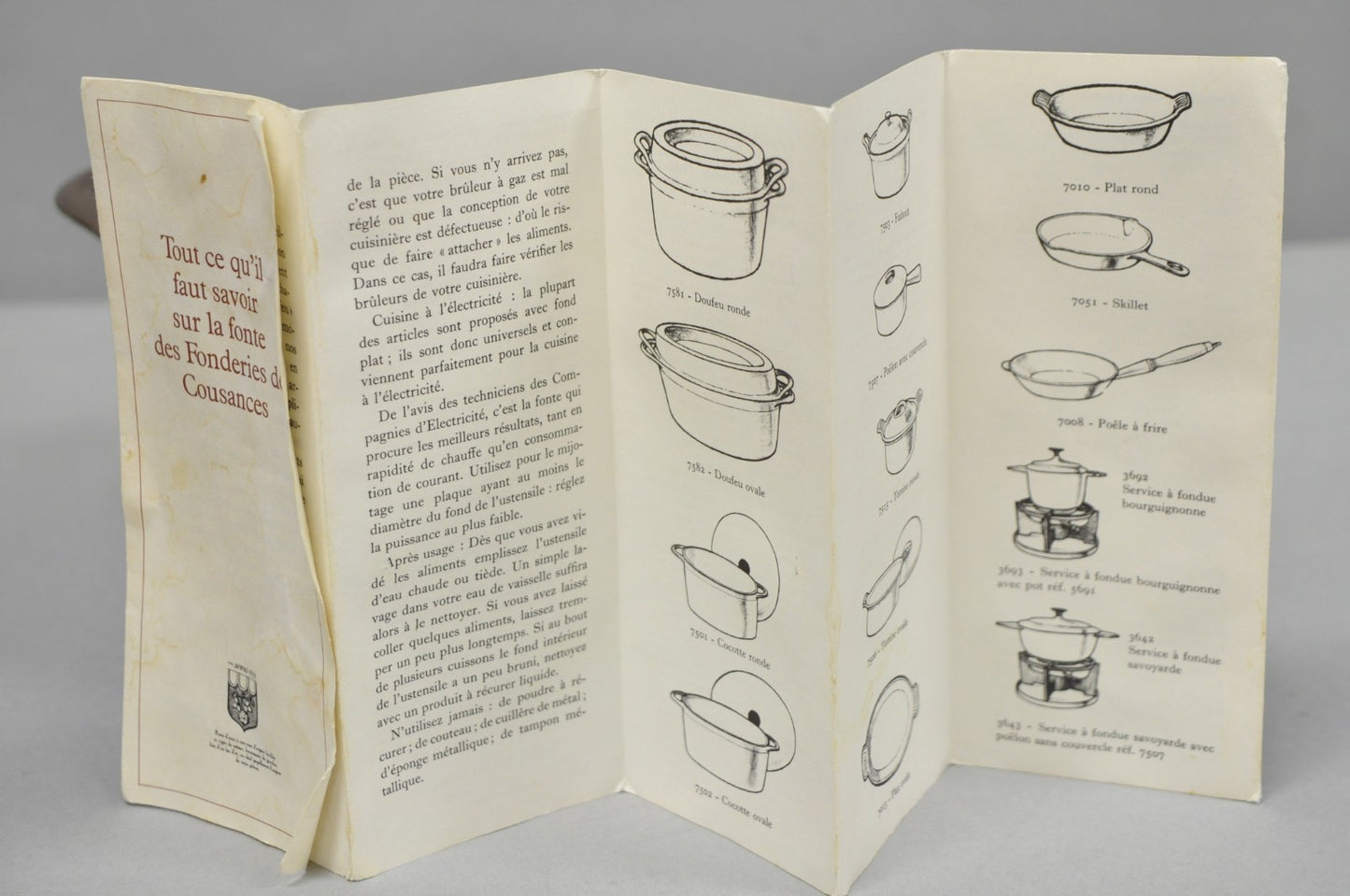 Vintage Cousances France Enameled Cast Iron Dutch Oven Pot Chocolate Brown # 22