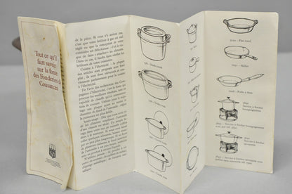 Vintage Cousances France Enameled Cast Iron Dutch Oven Pot Chocolate Brown # 22