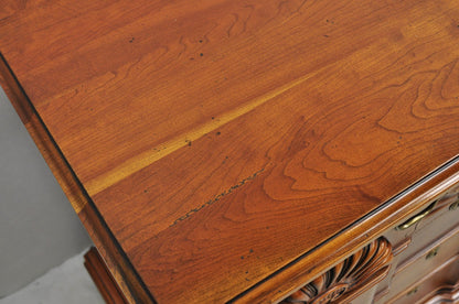 Vintage Georgian Cherry 3 Drawer Block Front Bachelor Chest Dresser by Harden