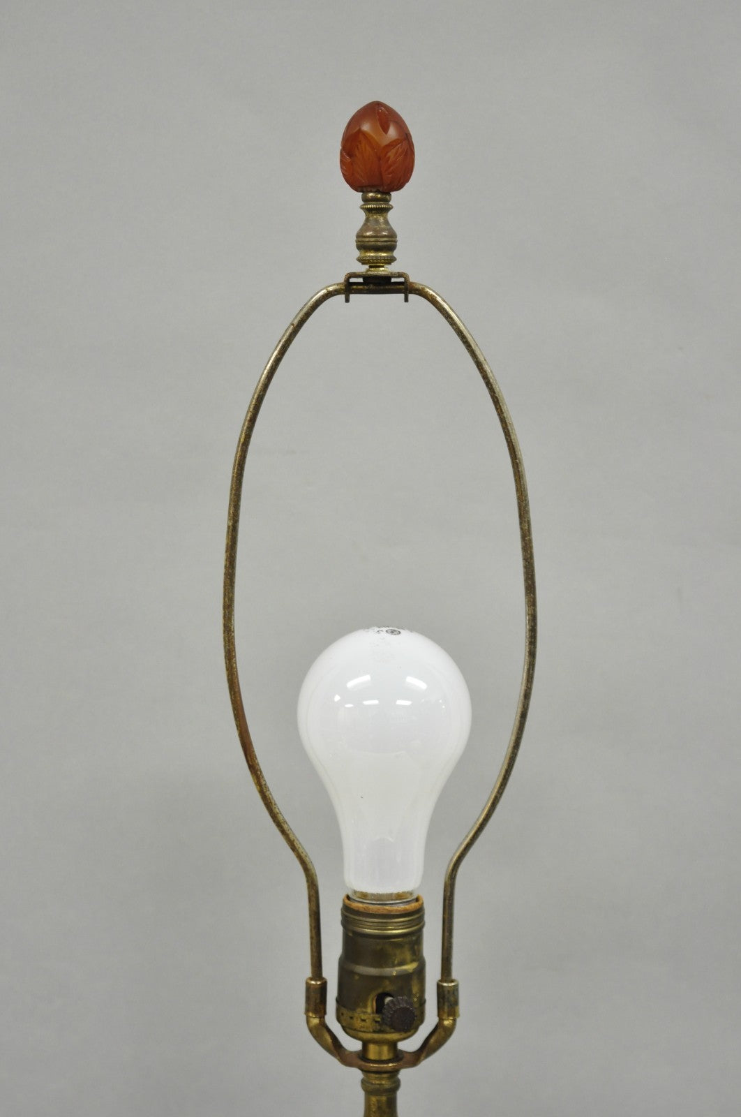 Armor Bronze Co Italian Classical Figural Cherub & Ram Polychrome Urn Table Lamp