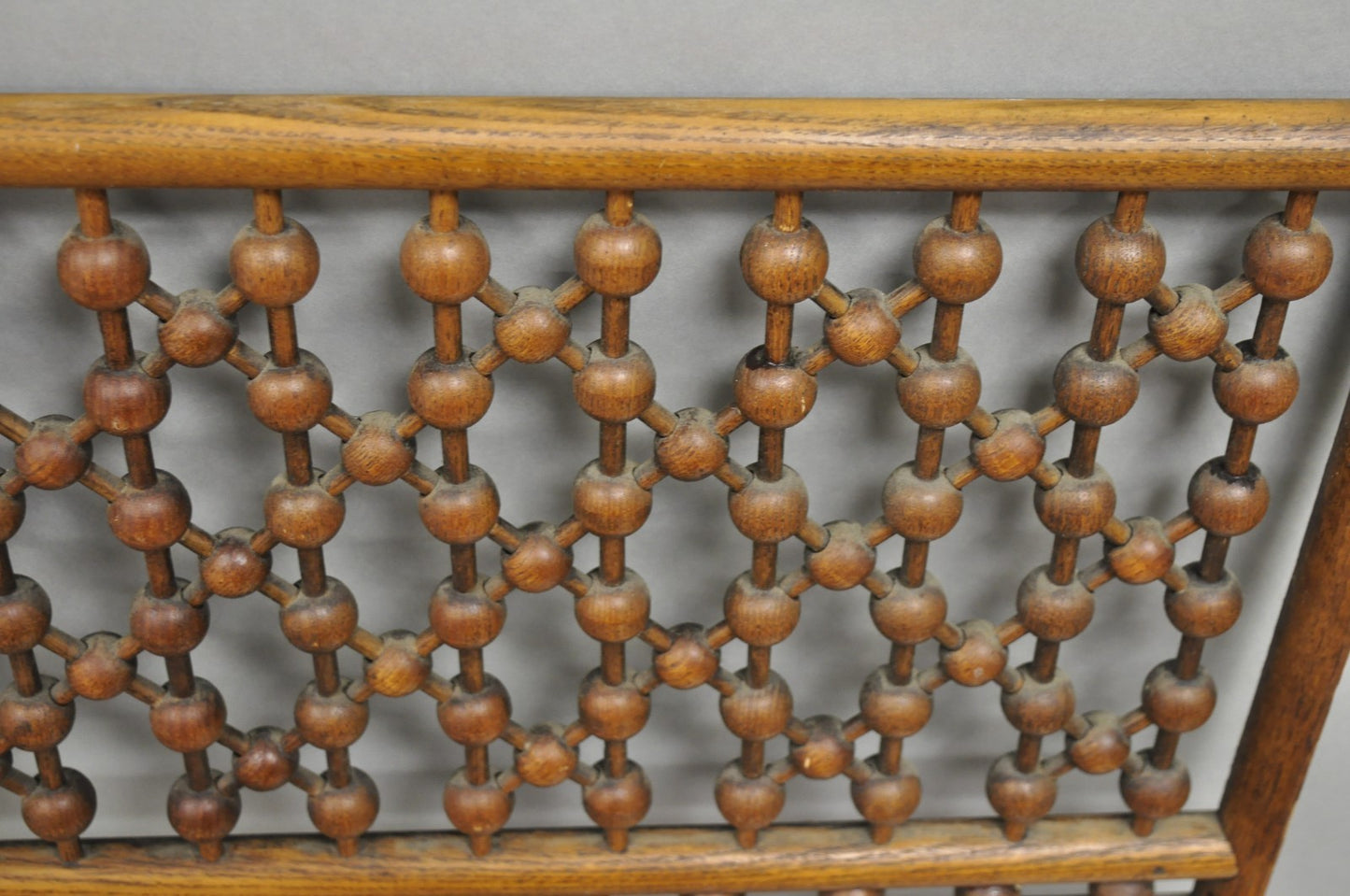 Antique Victorian Oak Stick & Ball 84" Fretwork Archway Architectural Salvage