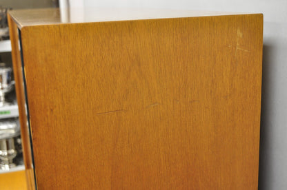 Vintage T.H. Robsjohn Gibbings for Widdicomb Mahogany Brass Ring China Cabinet