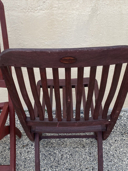 Outdoor Classics Distinctive Teak Wood Folding Chairs - Set of 4