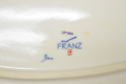 Franz Collection Papillon Butterfly Porcelain Ornamental Platter Handled Tray