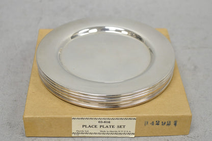 Vintage Oneida Mid Century Modern 6" Silver Plated Bread Dessert Plate, Set of 6