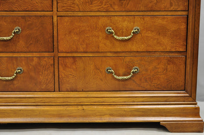 Thomasville Elysee French Country Burl Wood 12 Drawer Dresser Credenza
