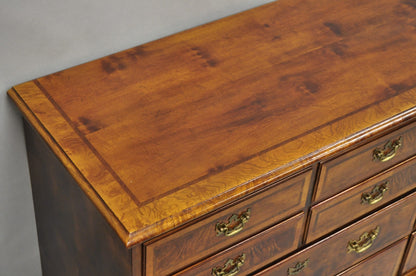 Henredon Aston Court Burl Wood Georgian Style Mahogany Long Dresser Credenza