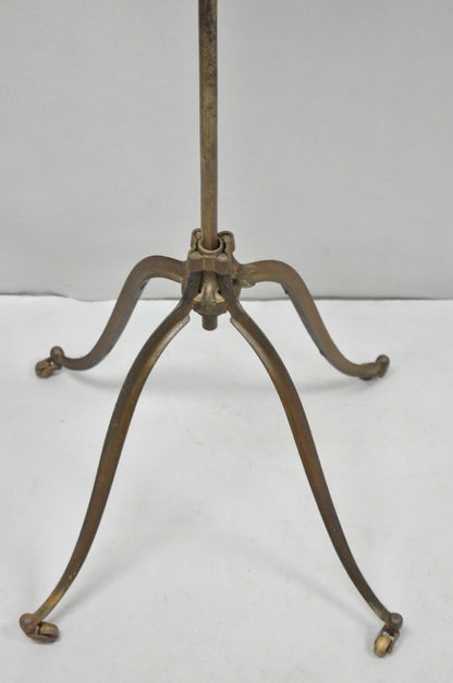 Antique R.M. Lambie Victorian Walnut & Cast Iron Bible Book Stand Lectern