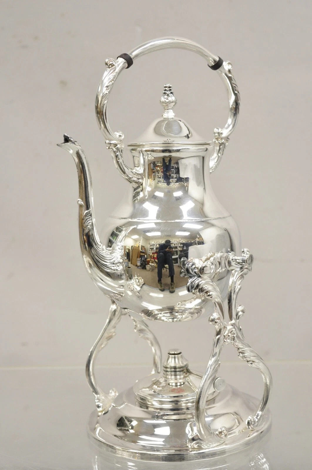 Vintage FB Rogers Victorian Silver Plated Tea Set with Tilting Pot - 6 Pcs
