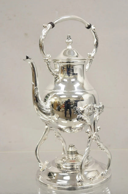 Vintage FB Rogers Victorian Silver Plated Tea Set with Tilting Pot - 6 Pcs