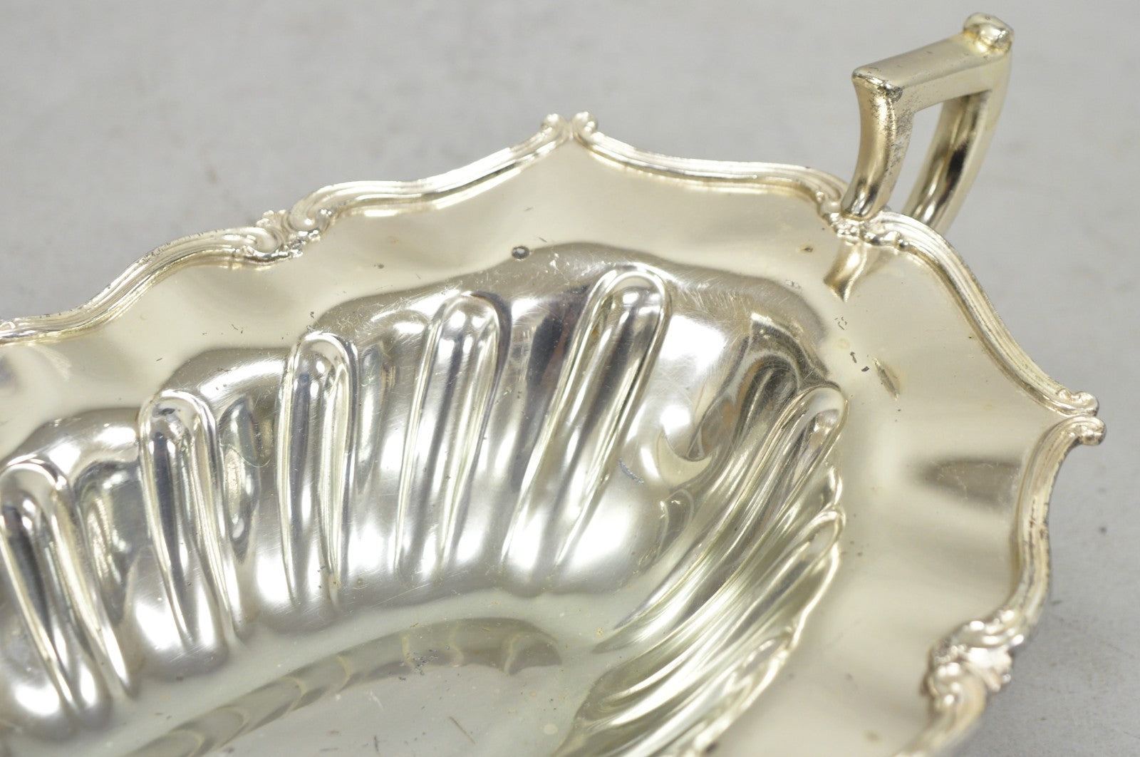 Vintage FB Rogers Victorian Silver Plated Scalloped Centerpiece Fruit Bowl