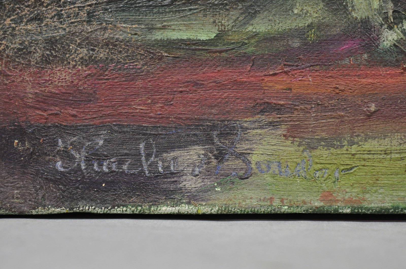 Vintage 1960's Oil on Canvas Southwestern Landscape Painting, Signed Souder