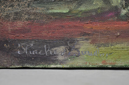 Vintage 1960's Oil on Canvas Southwestern Landscape Painting, Signed Souder