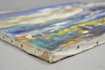 Vintage 1960s Samuel Heller "Mountain Landscape" Oil on Canvas Painting, Signed