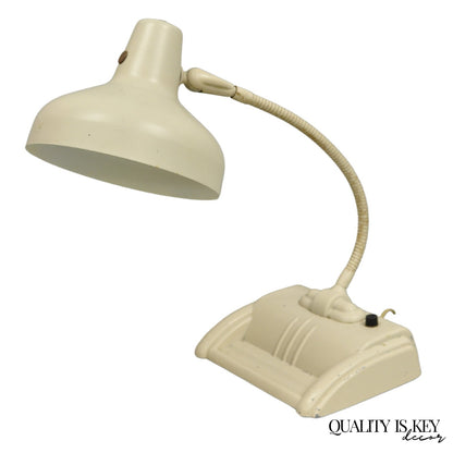 Vintage Acme Lite Beige Mid Century Modern Retro Adjustable Gooseneck Desk Lamp
