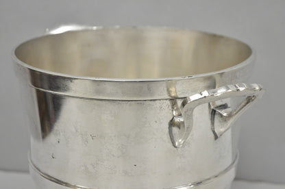 Vintage Mid Century Modern Nickel Silver Plated "Room Service" Champagne Bucket