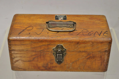 Vintage David White Instrument Surveying Equipment Plane Utility Level Oak Case