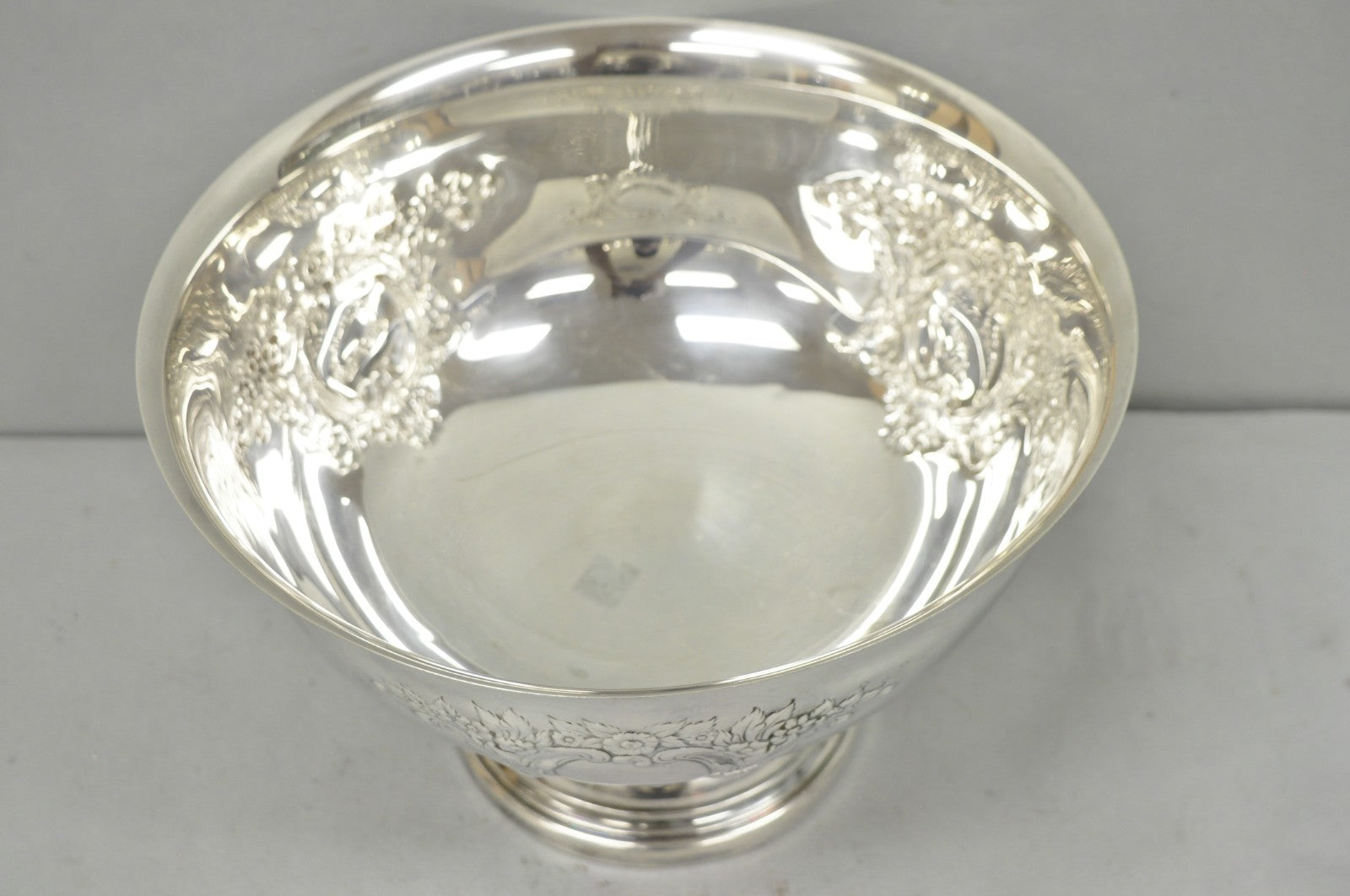 Vintage Leonard Victorian Silver Plated Punch Bowl Champagne Chiller Ice Bucket