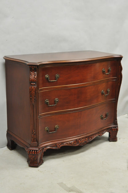 Vintage Georgian Mahogany Bow Front Server Chest Commode Dresser by John Stuart