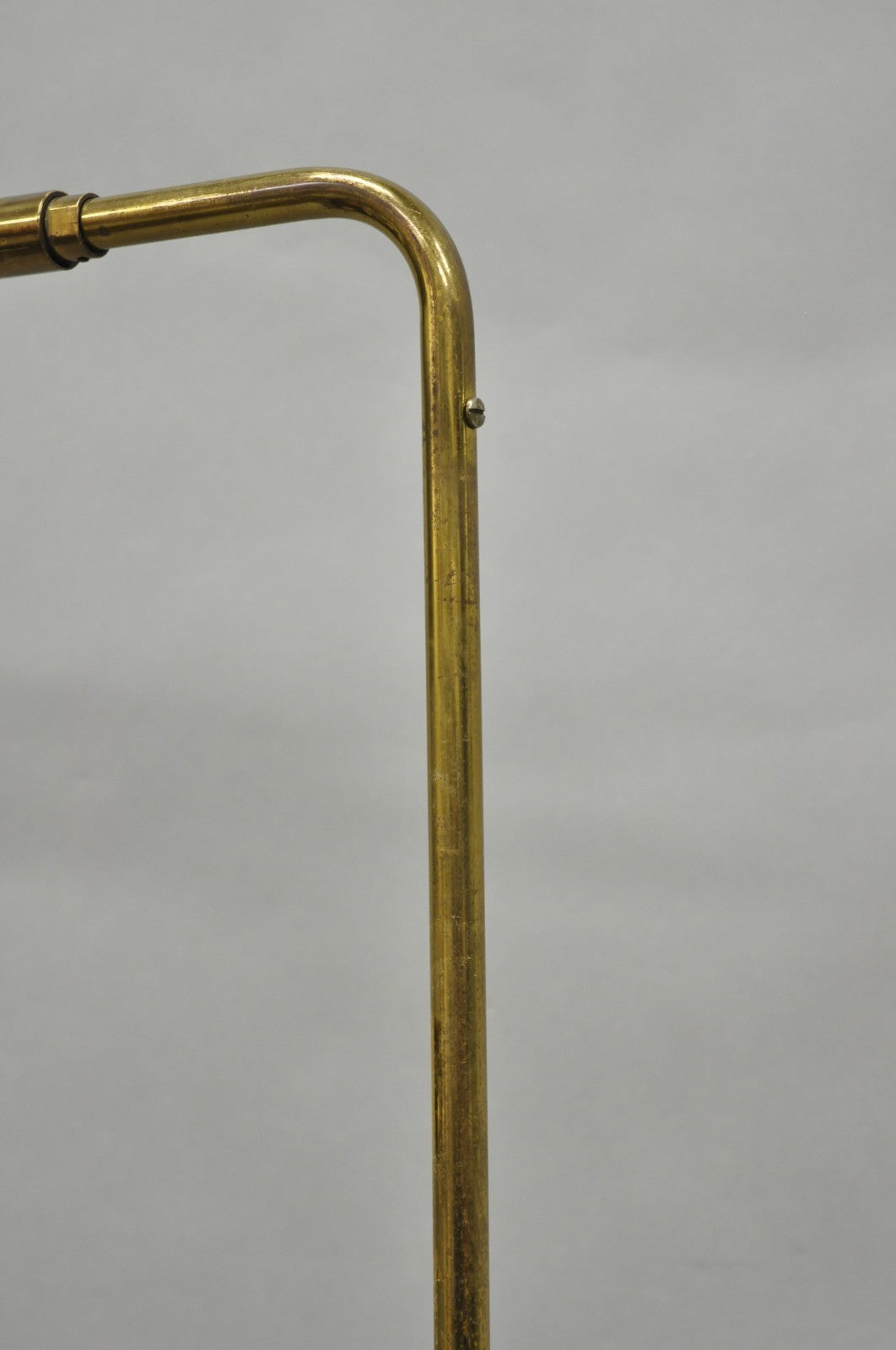 Mid Century Modern Koch & Lowy Brass Pharmacy Reading Adjustable Floor Lamp