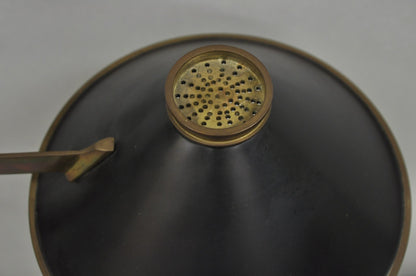 Vintage Chapman French Country Patinated Brass Branch Candlestick Desk Lamp