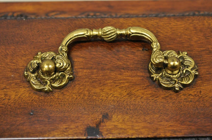 French Empire Rococo Style Carved Mahogany Paw Foot Jewelry Vanity Trinket Box