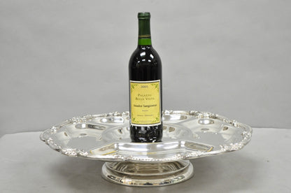Vintage Victorian Silver Plated Lazy Susan Revolving Serving Platter Party Tray