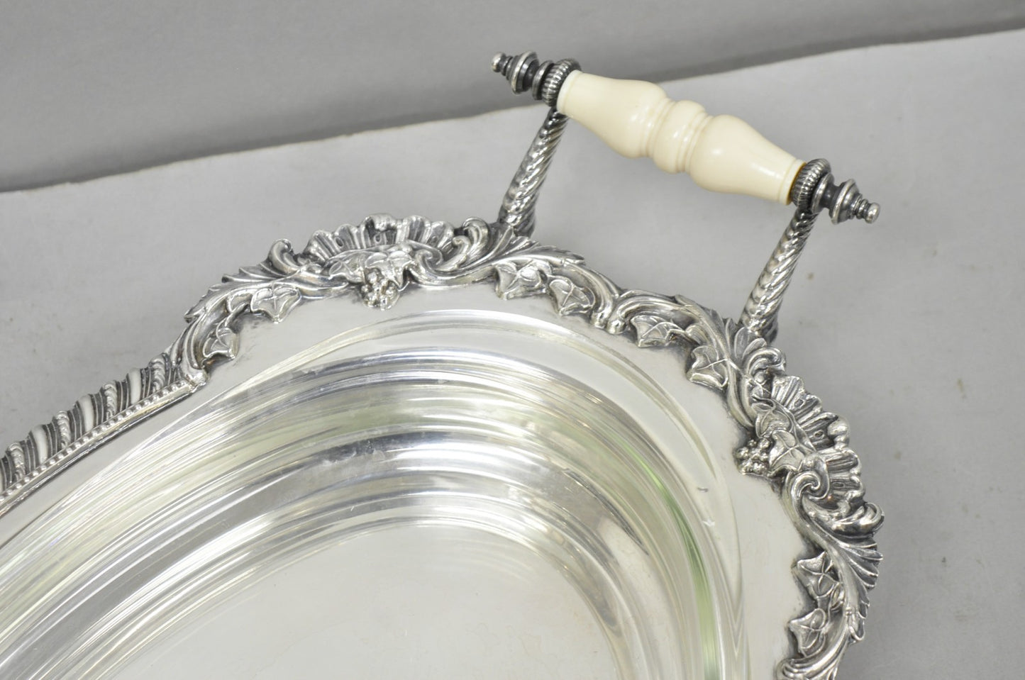 Antique Sheffield Victorian Silver Plated Large Twin Handle Serving Dish Platter