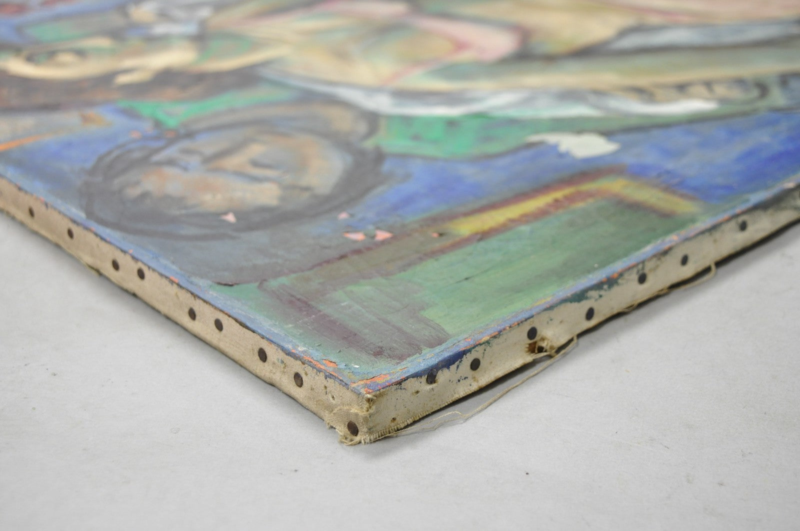 Vintage Samuel Heller "Seated Woman in Undergarments" Oil on Canvas Painting