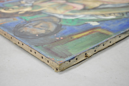 Vintage Samuel Heller "Seated Woman in Undergarments" Oil on Canvas Painting