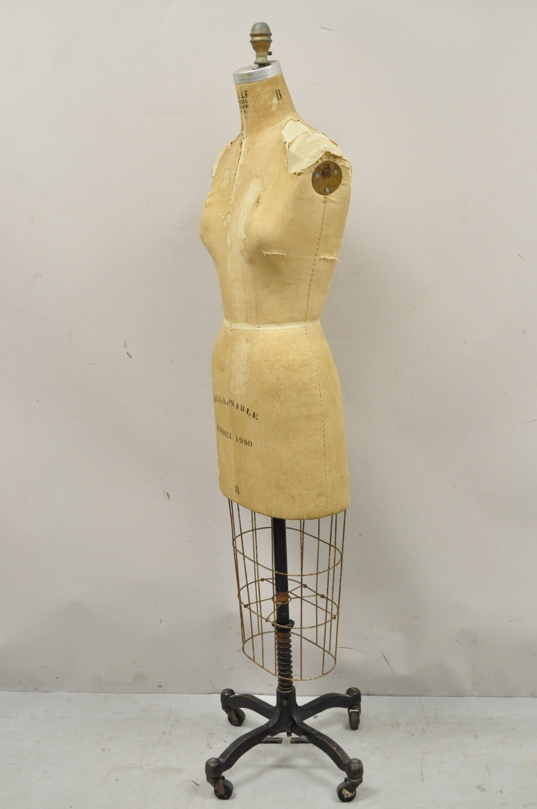 Vintage Wolf Model Form Model 1980 Size 8 Dress Form Mannequin