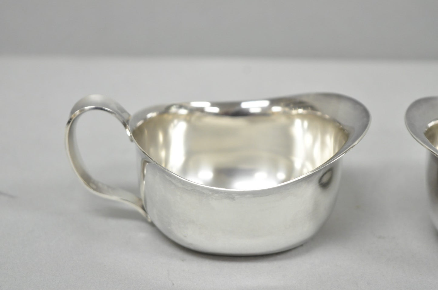 Vintage Carl Cohr Denmark Mid Century Modern Silver Plated Creamer & Sugar Bowl