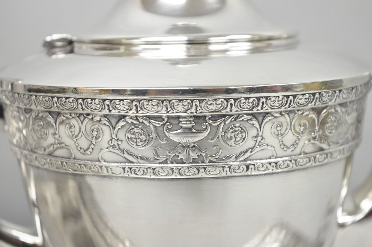 Antique Bernard Rices Sons Antique Edwardian Silver Plated Tea Service, 5 pc Set
