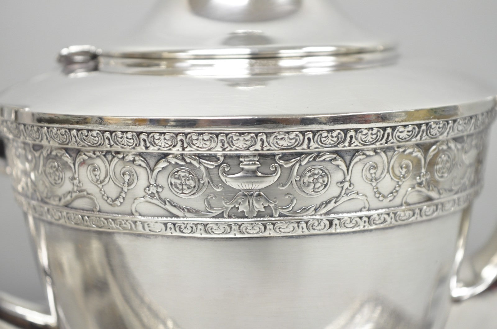 Antique Bernard Rices Sons Antique Edwardian Silver Plated Tea Service, 5 pc Set