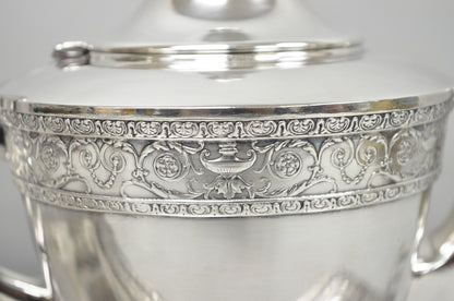 Antique Bernard Rices Sons Antique Edwardian Silver Plated Tea Service, 5 pc Set