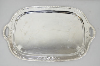 Antique Reed & Barton 04072 English Edwardian Silver Plater Serving Platter Tray