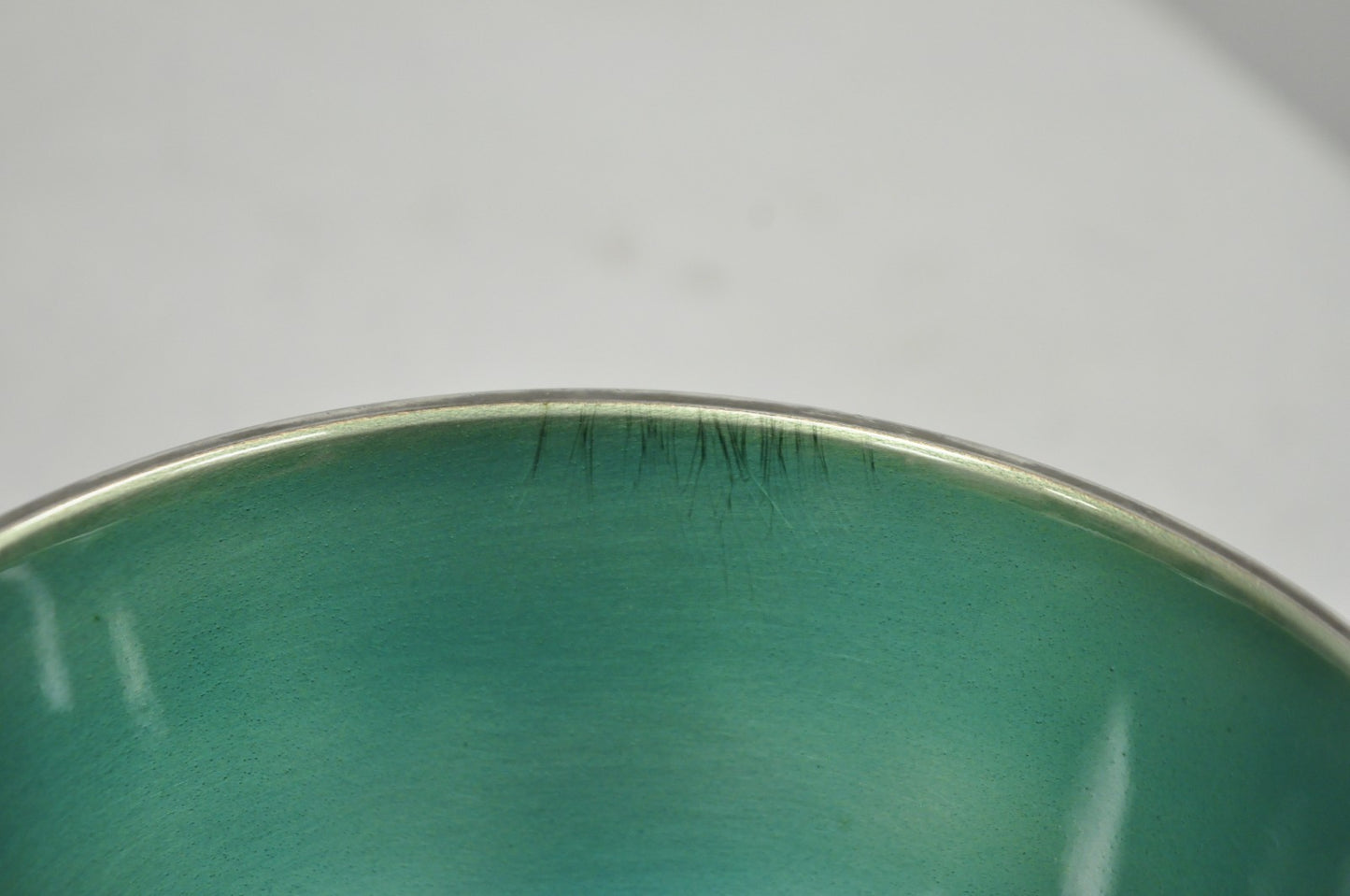 Vintage Towle Mid Century Modern Silver Plated Green Enamel Candy Nut Dish Bowl
