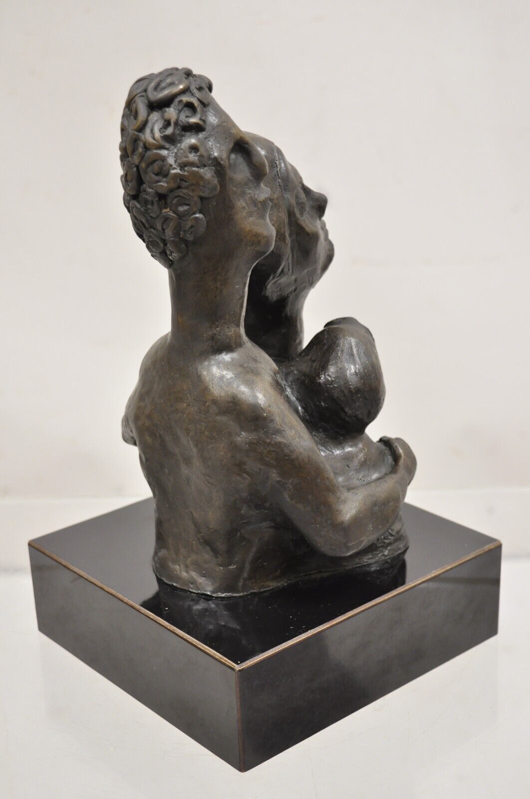 Sheryl C. Benjamin "The Family" Modern Abstract Cast Bronze Figure Sculpture