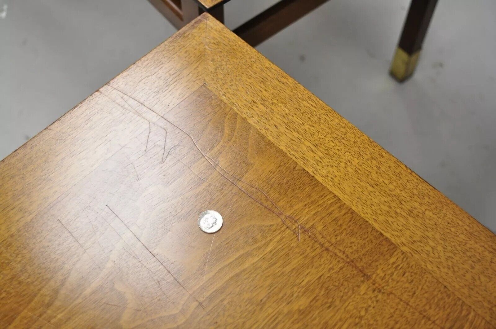 Mid Century Modern Walnut & Brass American of Martinsville End Tables - a Pair