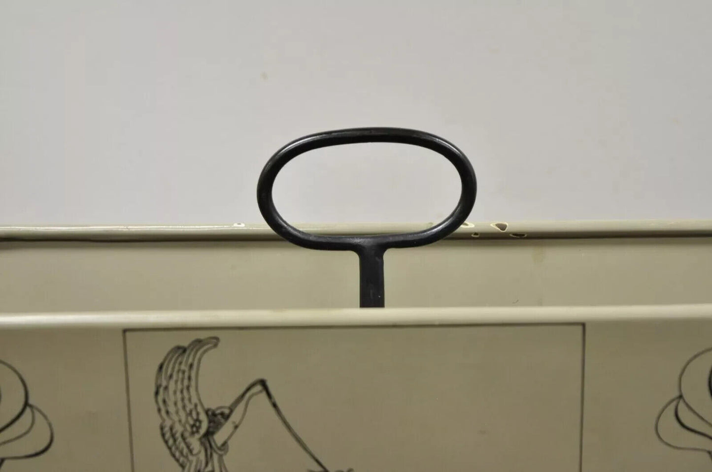 Piero Fornasetti Gravure Italian Mid Century Modern Brass Magazine Rack Stand