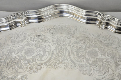 Antique Reed & Barton Winthrop Silver Plated Victorian Bar Serving Platter Tray
