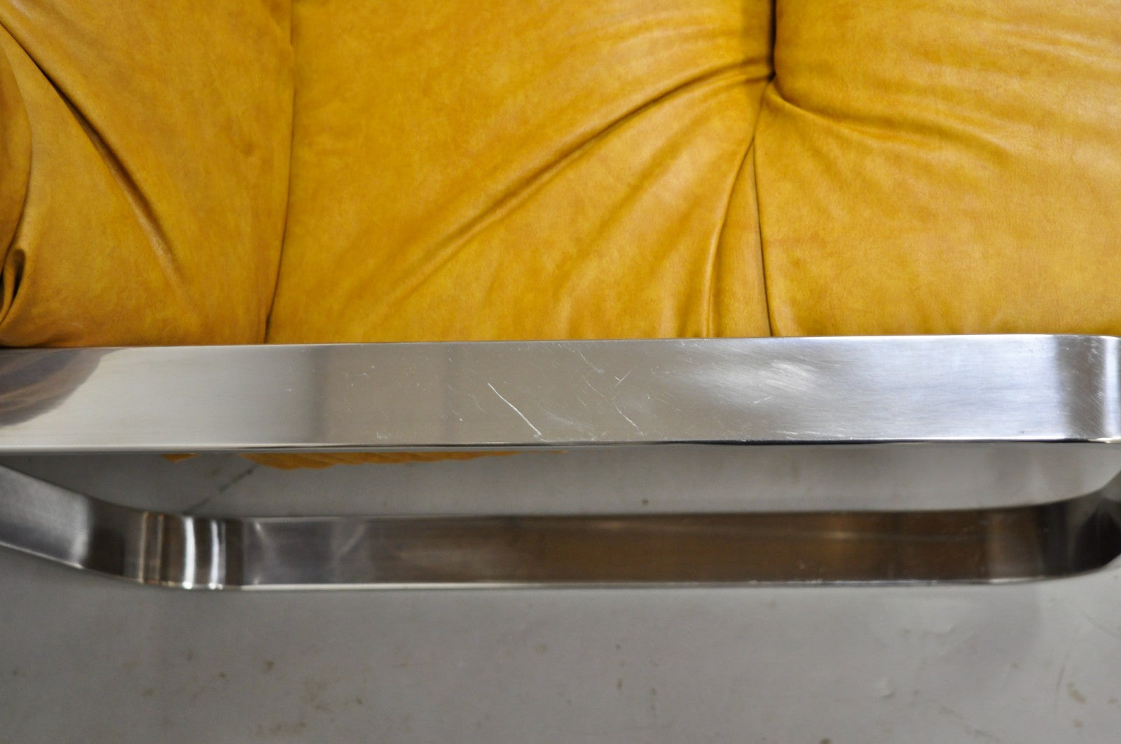 Mid Century Modern Chrome Milo Baughman Style Club Lounge Chair by AGI Ind.