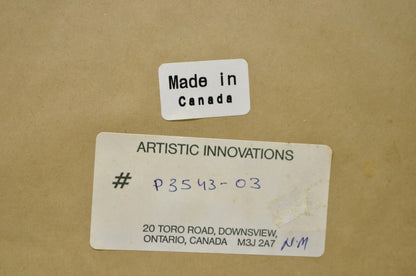 Vintage Artistic Innovations Gold Framed Wall Art Print Plate and Cups, 3 Pc Set