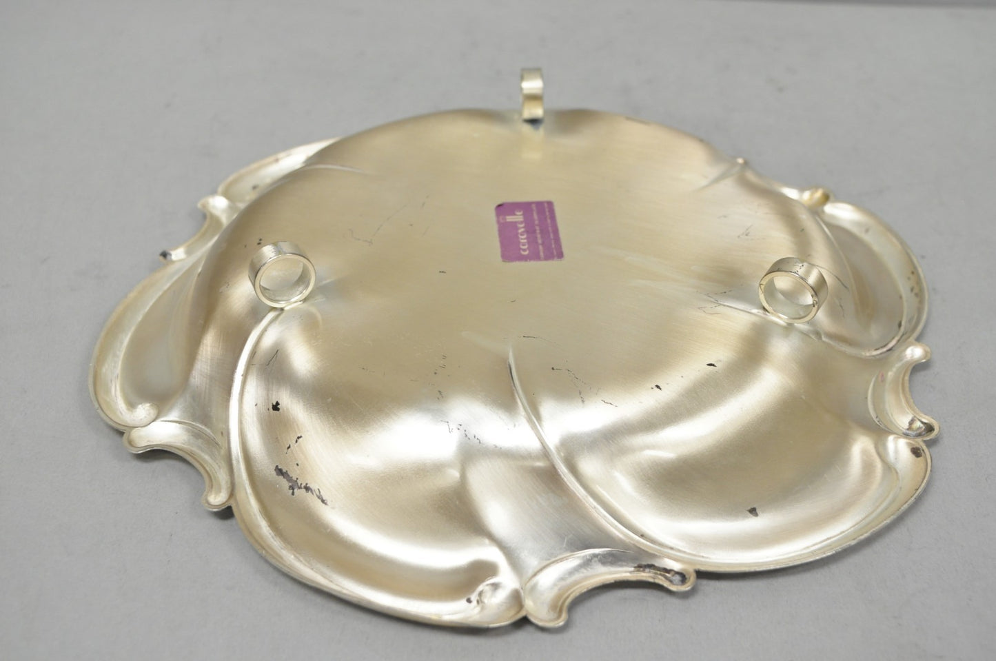 Vintage Caravelle Victorian Style Silver Plated Scalloped Serving Dish Bowl