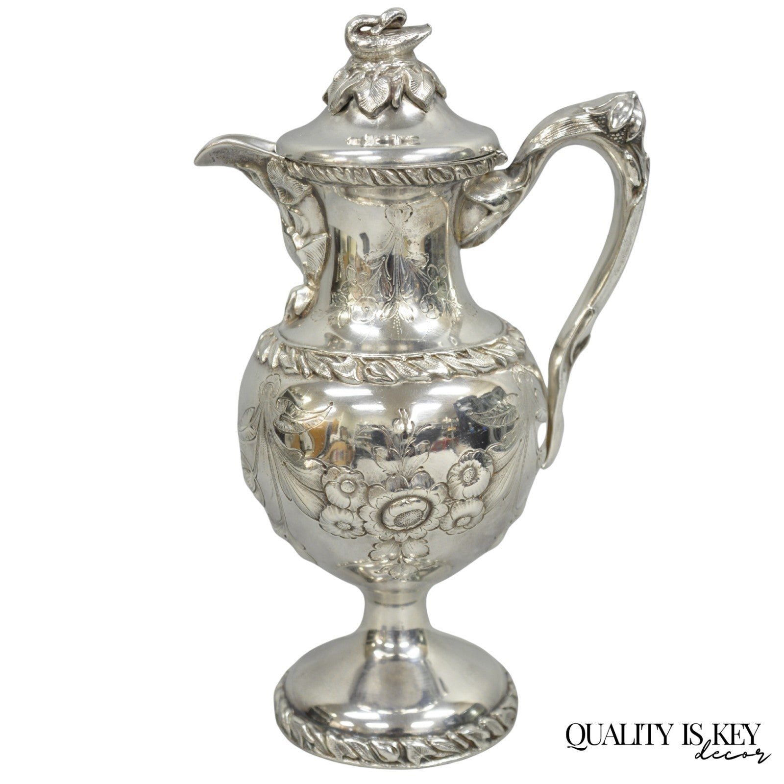 Antique Art Nouveau Rogers Smith Silver Plated Swan Coffee Creamer Small Tea Pot