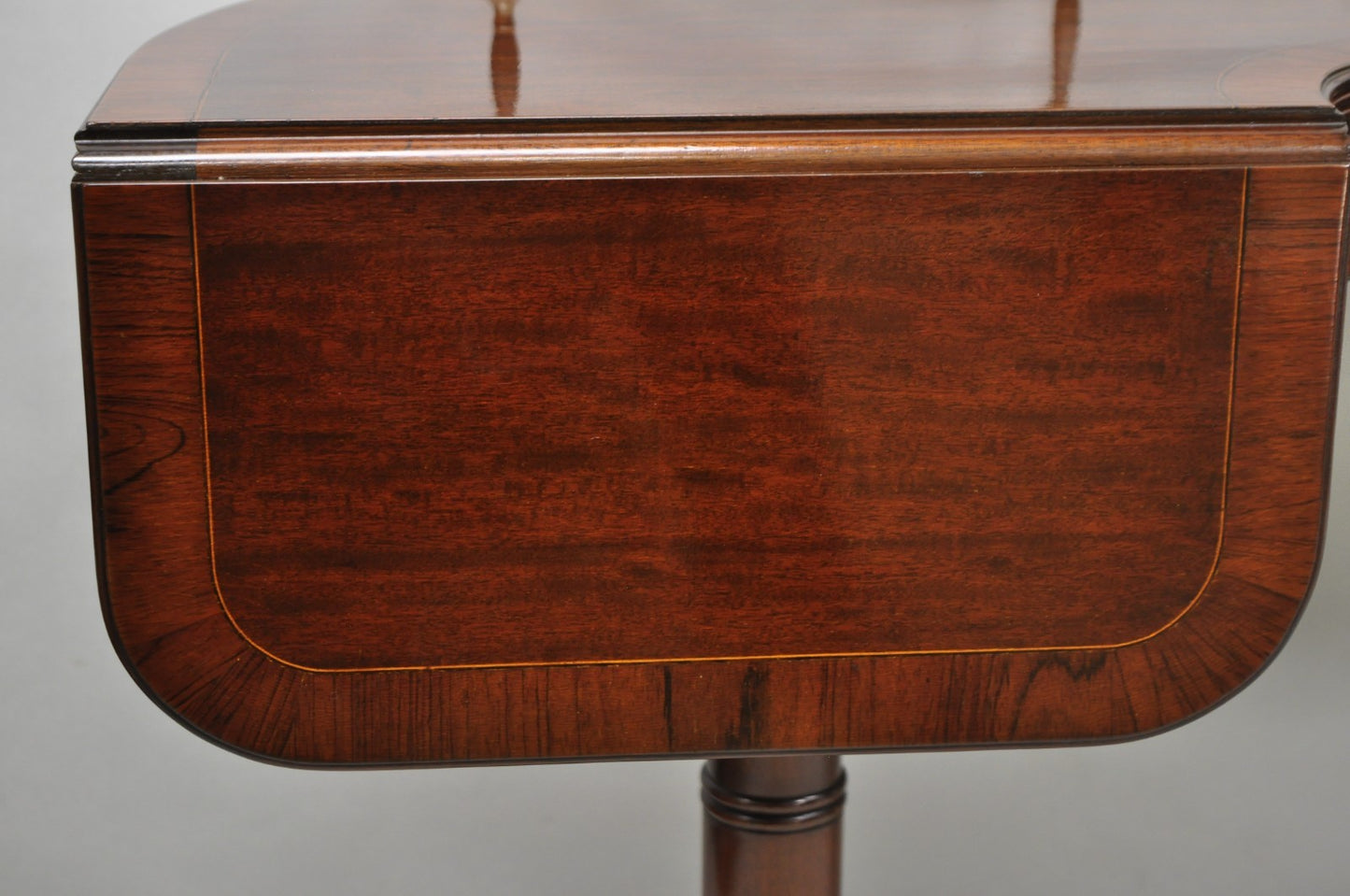 Antique Sheraton Mahogany Duncan Phyfe Dropleaf Sideboard Console Buffet Table