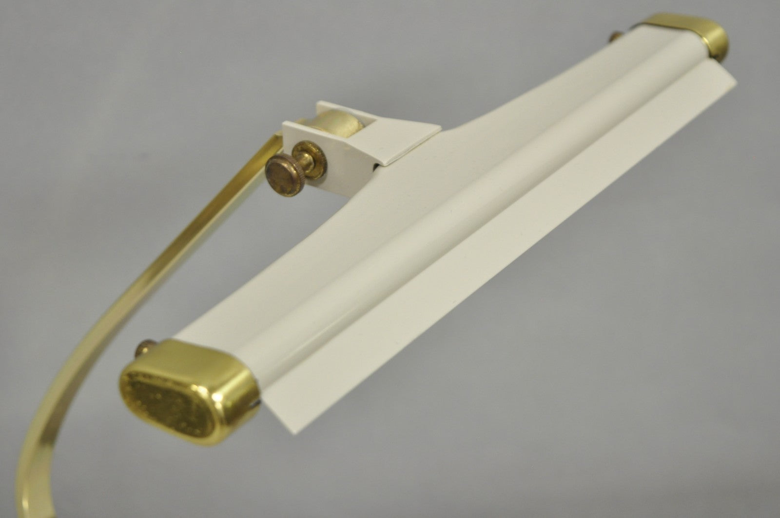 Vintage Cannon Mid Century Modern Enamel & Brass Space Age Adjustable Desk Lamp