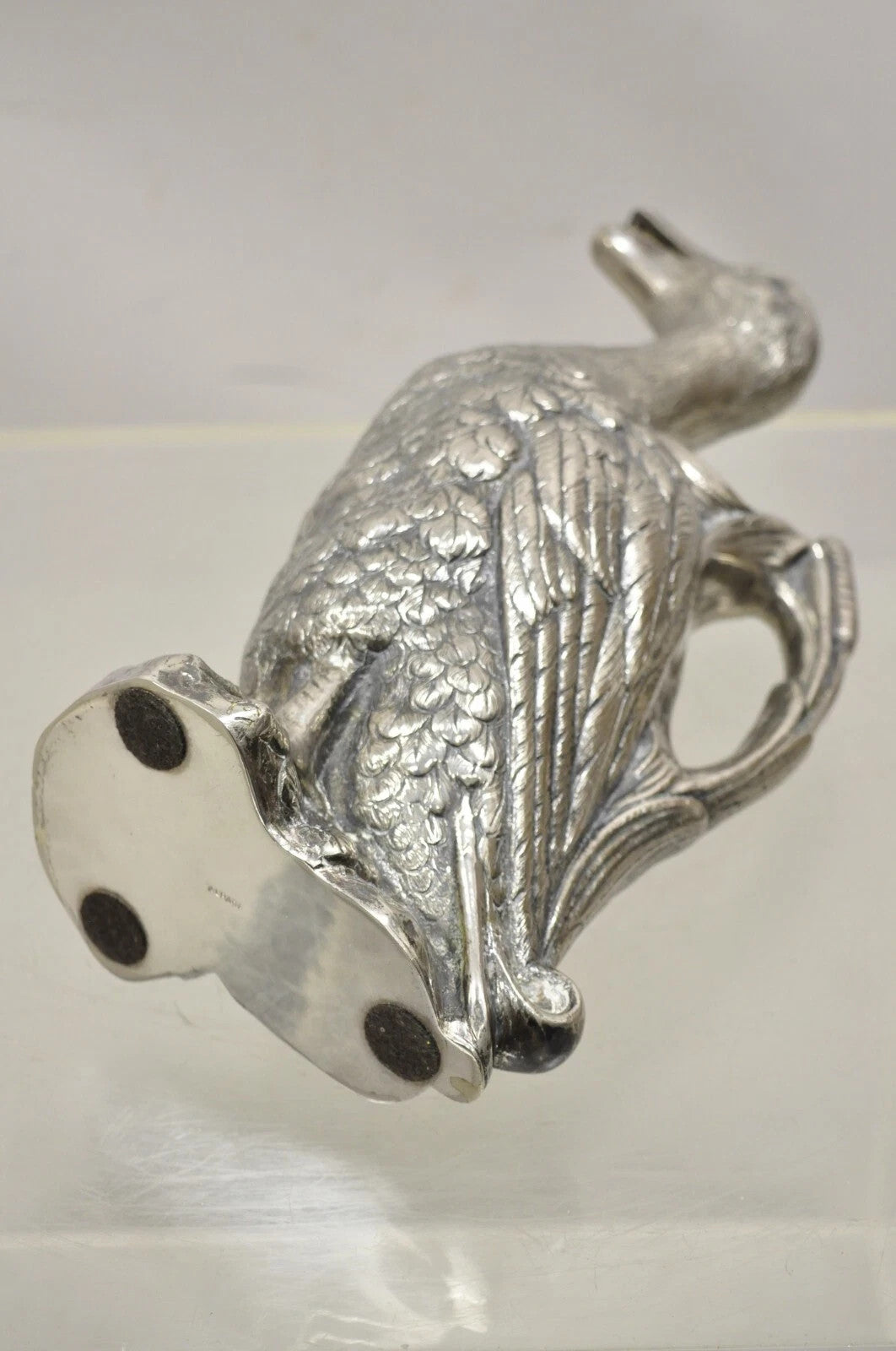 Vintage Figural Duck Mallard Silver Plated Water Pitcher Decanter by Alpaca