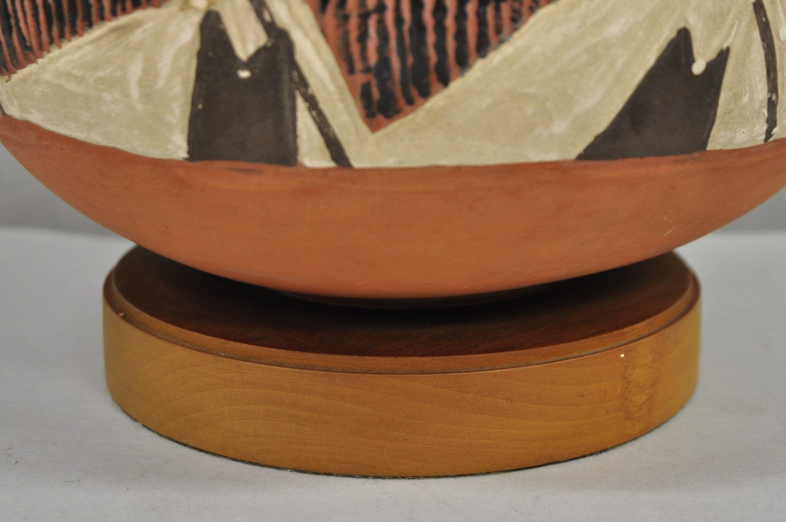 Vintage Southwestern Native American Terracotta Pottery Vase Table Lamp - a Pair