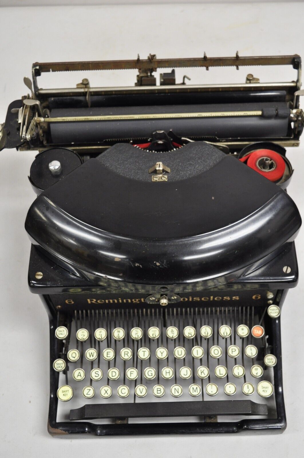 Antique 1930s Remington Noiseless Model 6 Black Typewriter